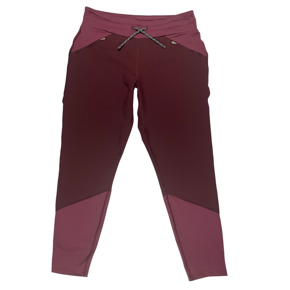 Columbia Womens Savanna Hill Hybrid Joggers Size Medium Maroon Plum Colorblock‎